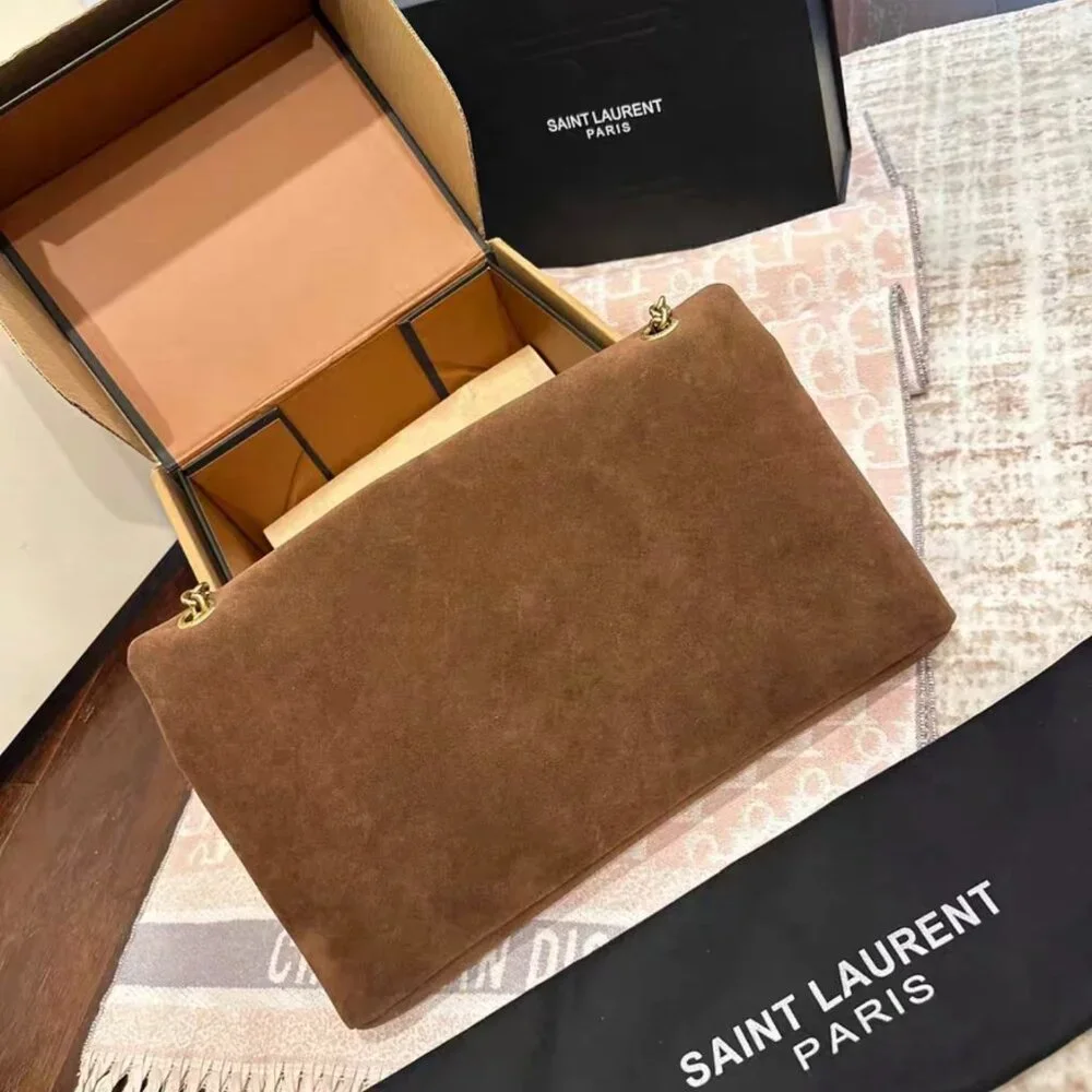 YSL Envelope Suede Chain Shoulder Bag - Picture 3 of 6